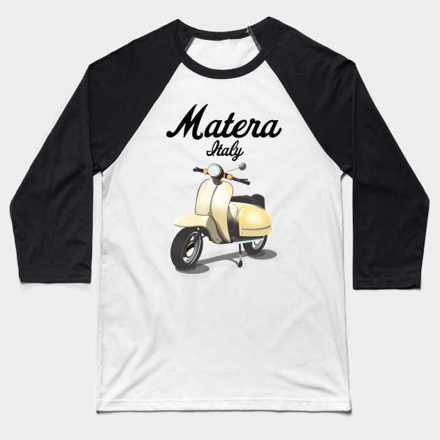 Matera Italy Vintage travel poster Baseball T-Shirt by nickemporium1